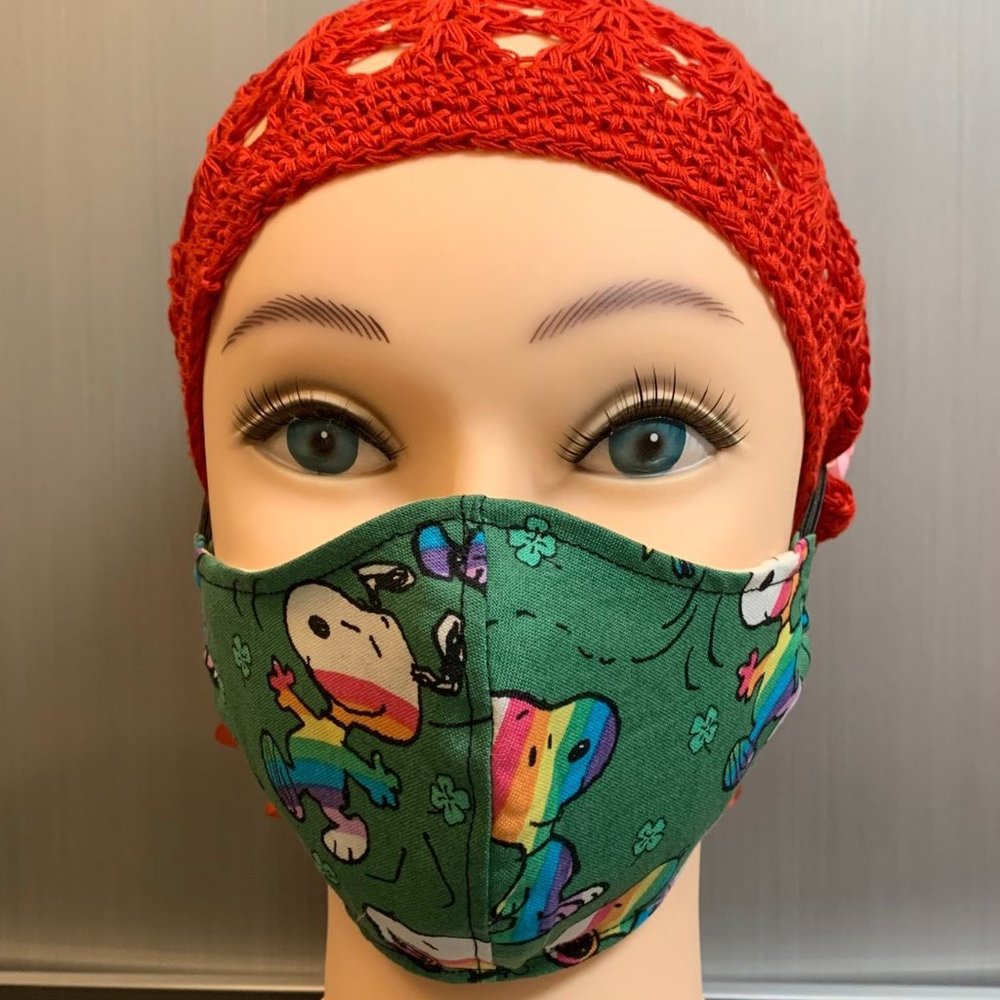 Handmade Face Mask Kids Size. 6-12Y Pattern-MK-1